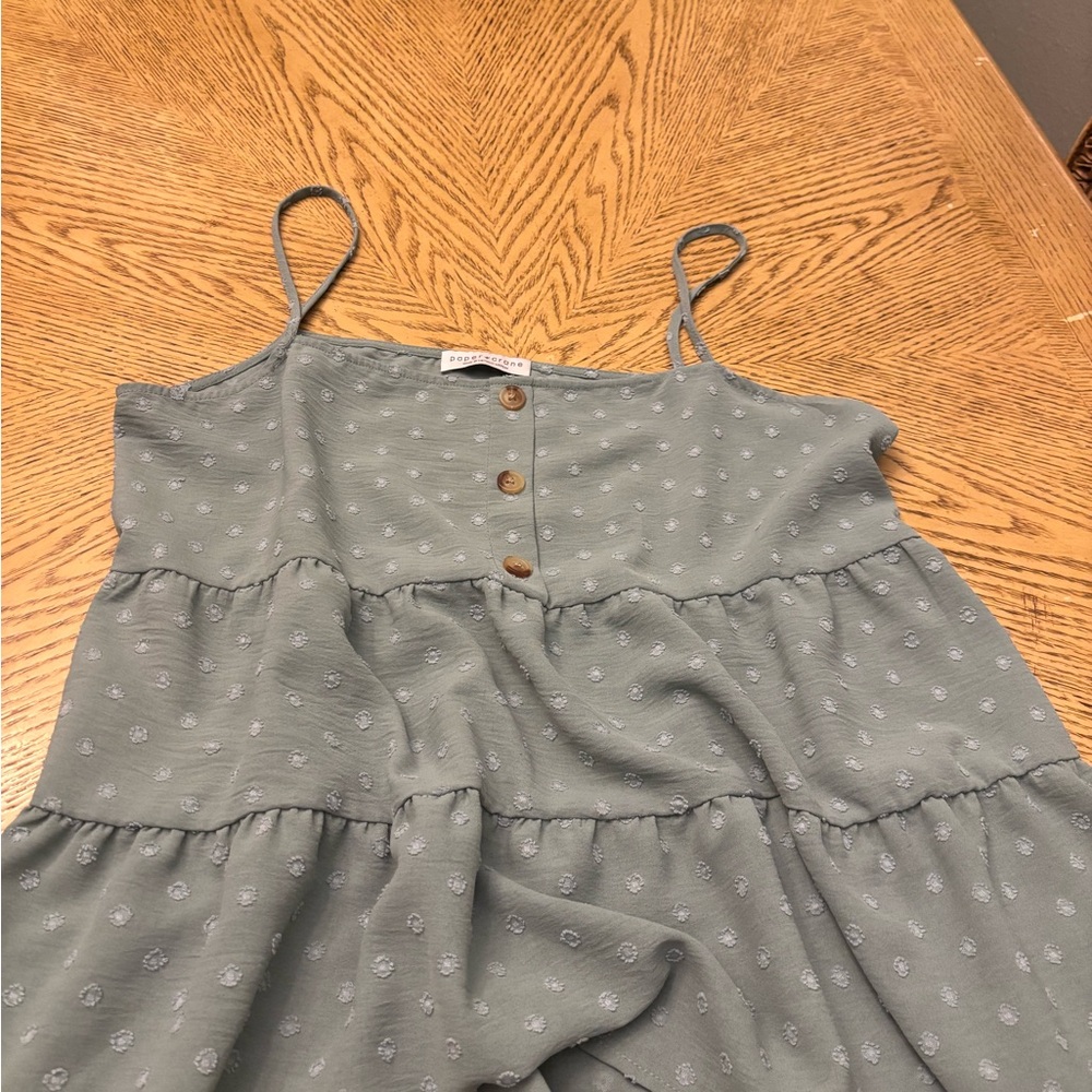 Paper Crane Polka Dot Button-Up Top